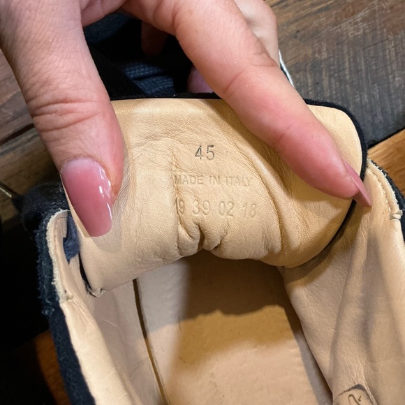 Greats Royale High Cadet Navy Wool Sneakers Men’s Size 12 | Premium Italian-Made - Picture 13 of 15